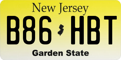 NJ license plate B86HBT