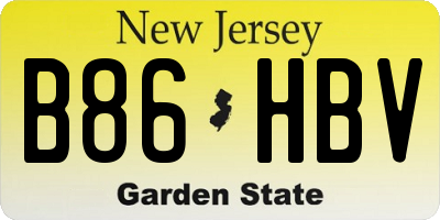 NJ license plate B86HBV