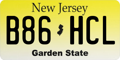 NJ license plate B86HCL