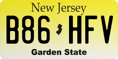 NJ license plate B86HFV