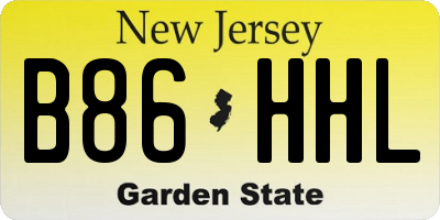 NJ license plate B86HHL
