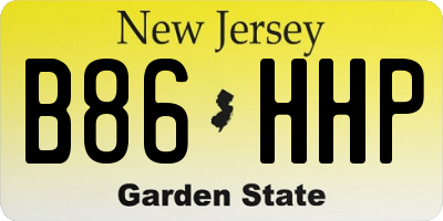 NJ license plate B86HHP