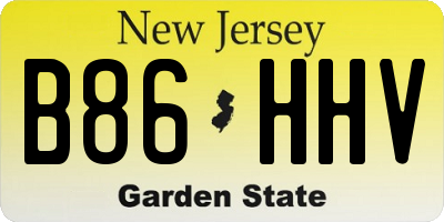 NJ license plate B86HHV