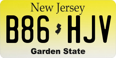 NJ license plate B86HJV