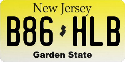 NJ license plate B86HLB