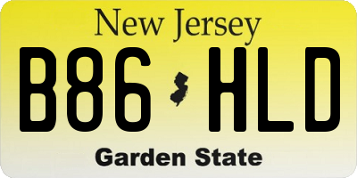 NJ license plate B86HLD