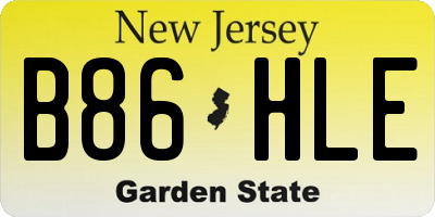NJ license plate B86HLE