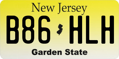 NJ license plate B86HLH