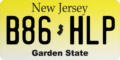 NJ license plate B86HLP