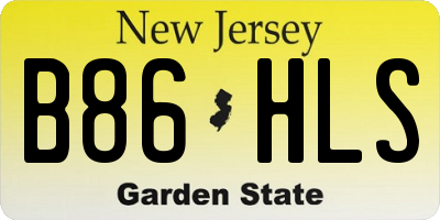 NJ license plate B86HLS