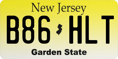 NJ license plate B86HLT