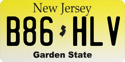NJ license plate B86HLV