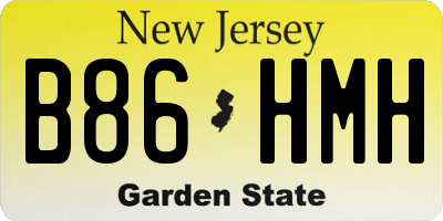 NJ license plate B86HMH