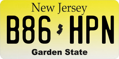 NJ license plate B86HPN