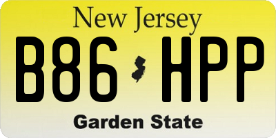 NJ license plate B86HPP