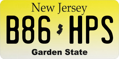 NJ license plate B86HPS