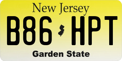 NJ license plate B86HPT
