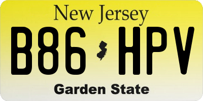 NJ license plate B86HPV