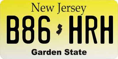 NJ license plate B86HRH