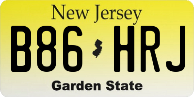 NJ license plate B86HRJ
