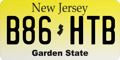 NJ license plate B86HTB