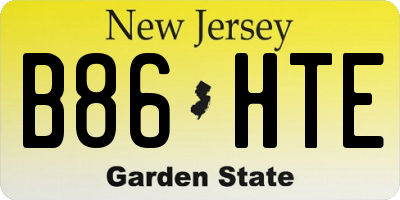 NJ license plate B86HTE