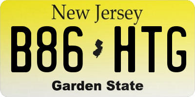 NJ license plate B86HTG