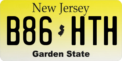 NJ license plate B86HTH