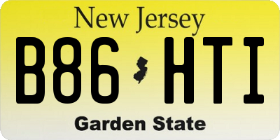 NJ license plate B86HTI