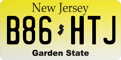 NJ license plate B86HTJ