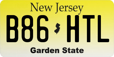 NJ license plate B86HTL