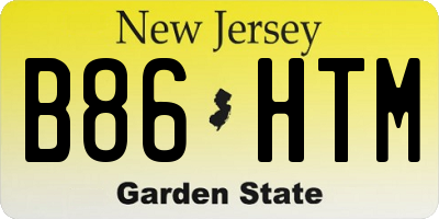 NJ license plate B86HTM
