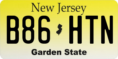 NJ license plate B86HTN
