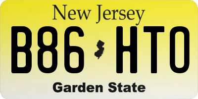 NJ license plate B86HTO