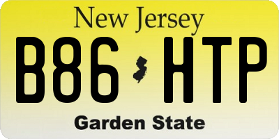 NJ license plate B86HTP