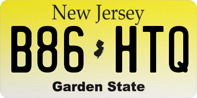NJ license plate B86HTQ