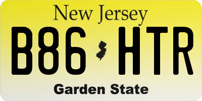 NJ license plate B86HTR
