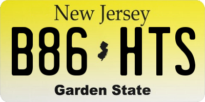 NJ license plate B86HTS