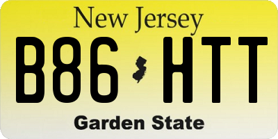 NJ license plate B86HTT