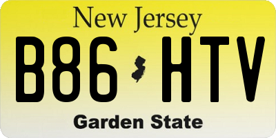NJ license plate B86HTV