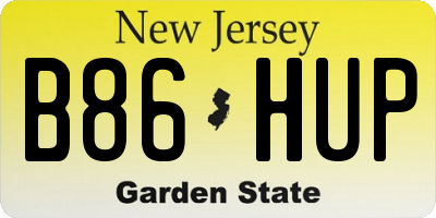 NJ license plate B86HUP