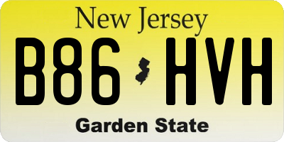 NJ license plate B86HVH
