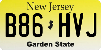 NJ license plate B86HVJ