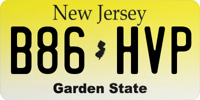 NJ license plate B86HVP