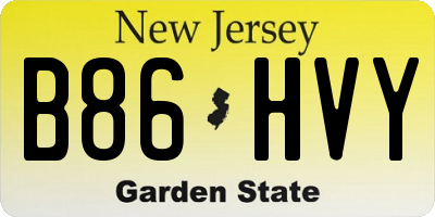 NJ license plate B86HVY