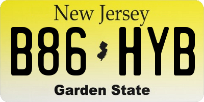 NJ license plate B86HYB