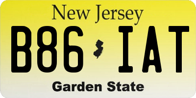 NJ license plate B86IAT