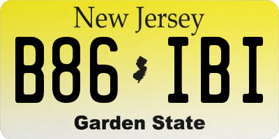 NJ license plate B86IBI