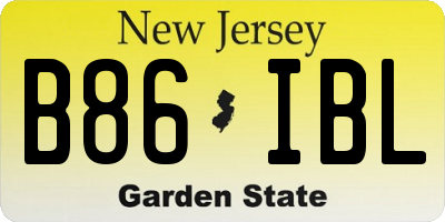 NJ license plate B86IBL