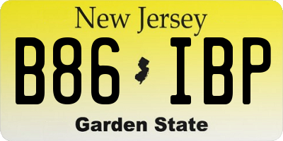 NJ license plate B86IBP